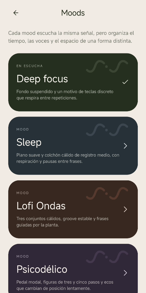 Mood selection
