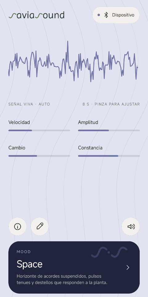 Space mood in the app